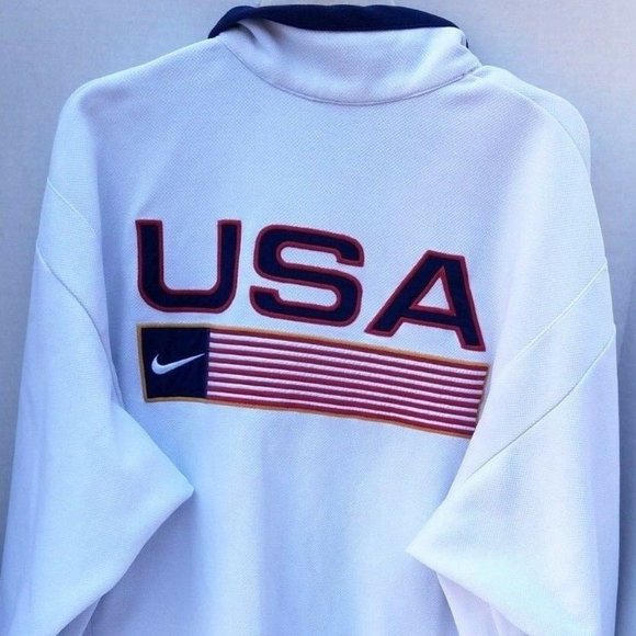 Nike Sweatshirt USA Embroidered Flag Logo United States Spell BIG 60710TWA XL L
